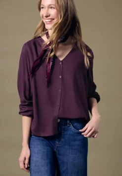 V-hals blouse met knopen