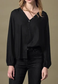 V-hals blouse met knopen