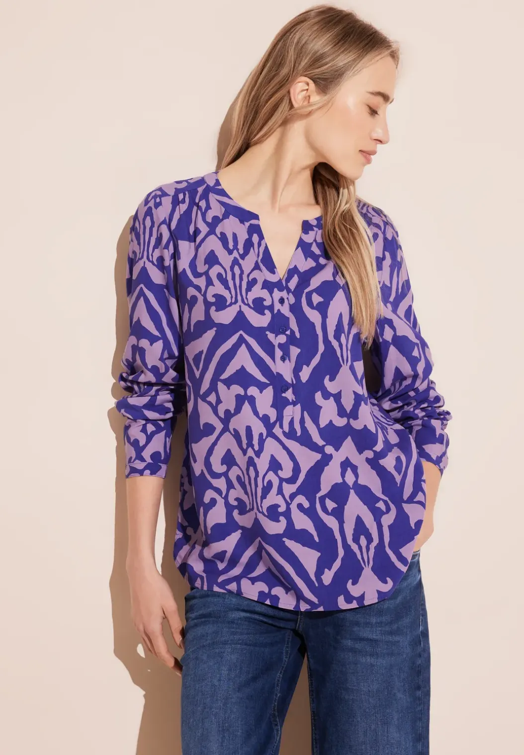 Viscose blouse met print
