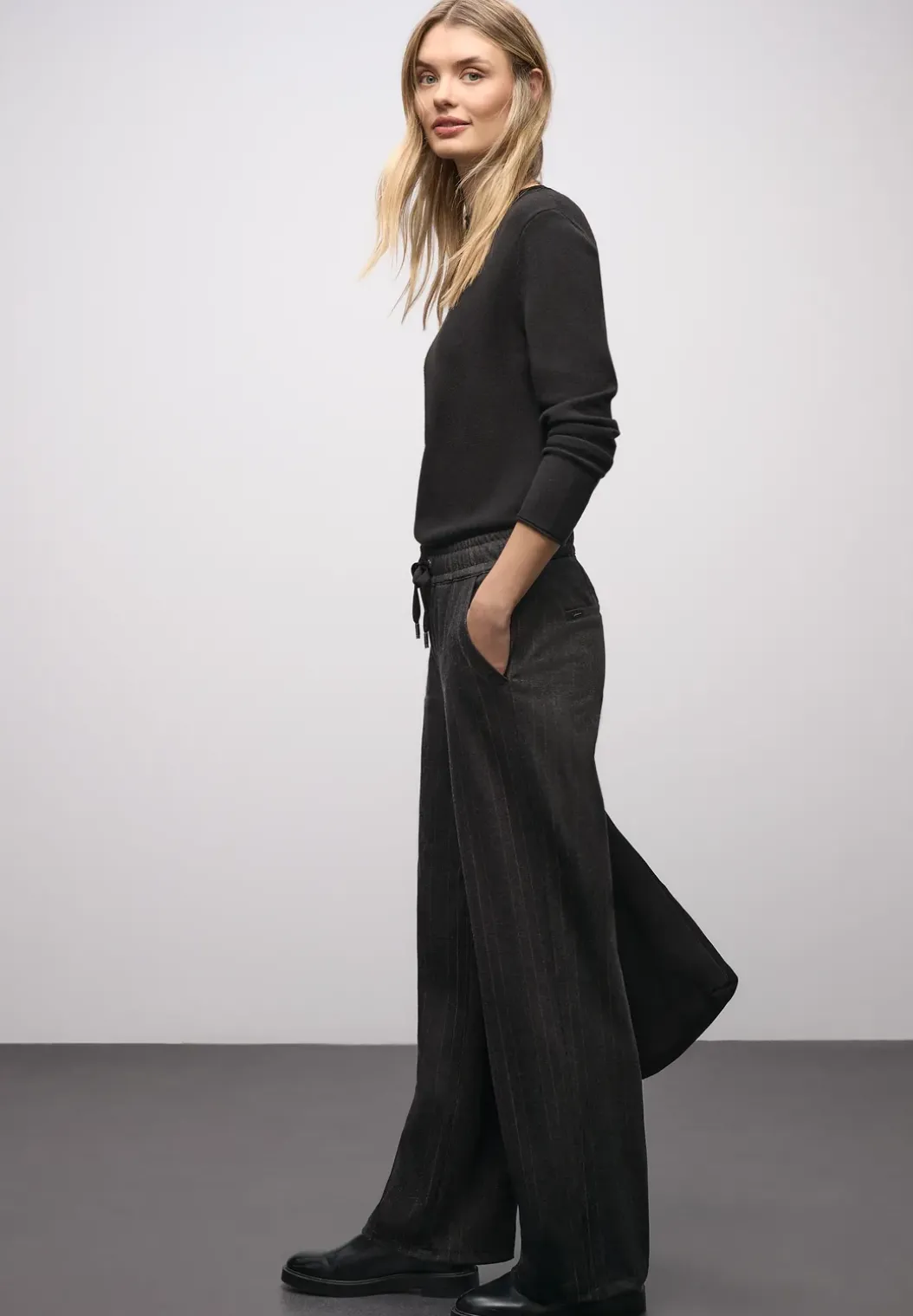 Visgraat jacquard broek