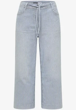 Wide leg jeans met strepen