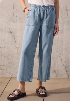 Wide leg jeans paperbag
