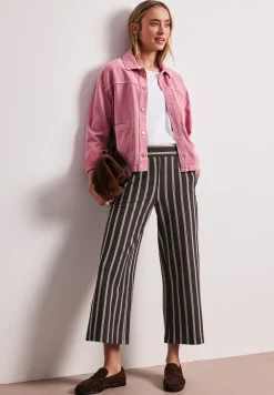 Wide Legs broek in casual pasvorm met strepen