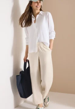 Wide Legs broek in Loose Fit van linnenmix