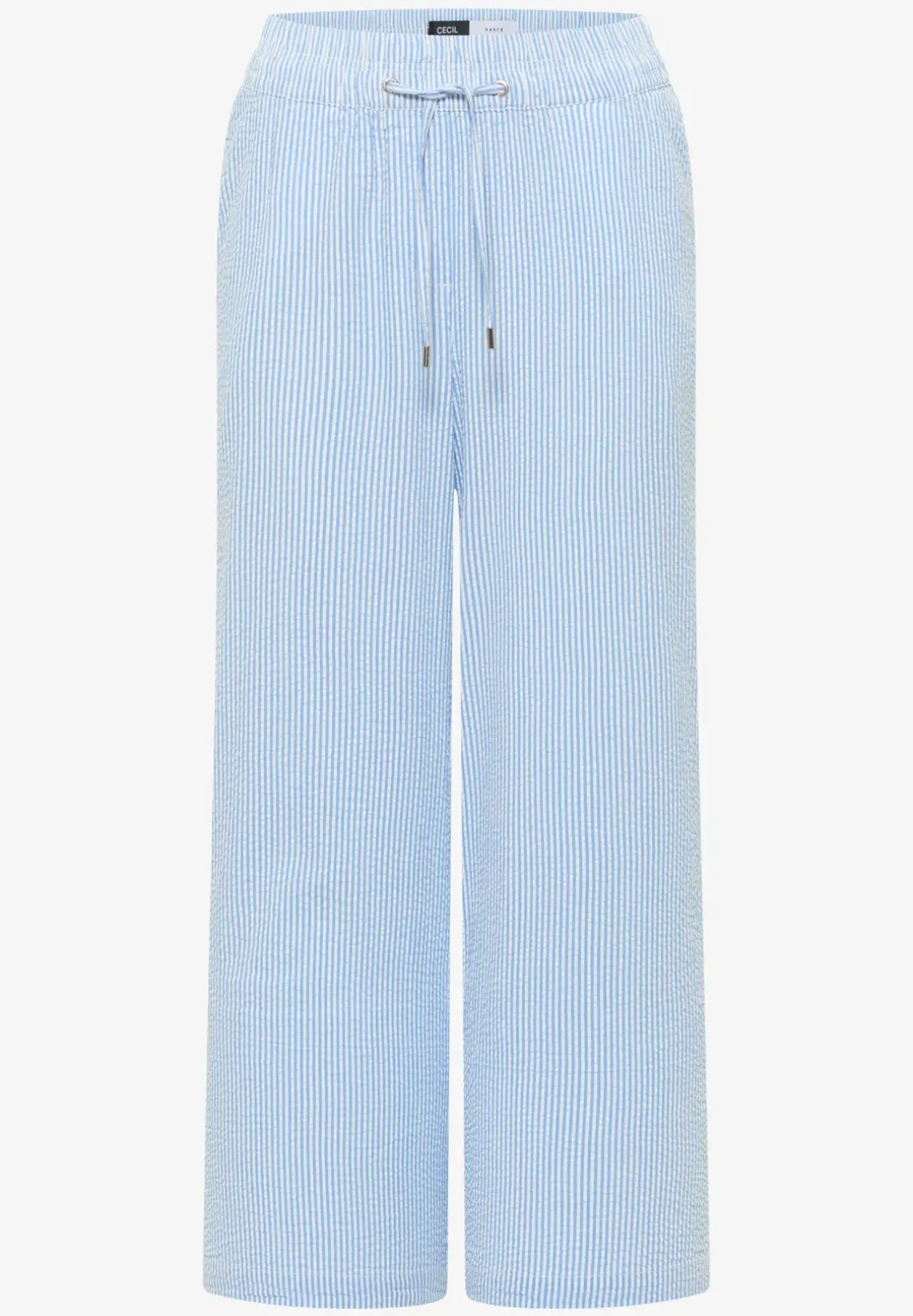 Wide Legs broek in seersucker kwaliteit