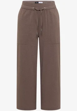 Wide Legs broek in seersucker kwaliteit