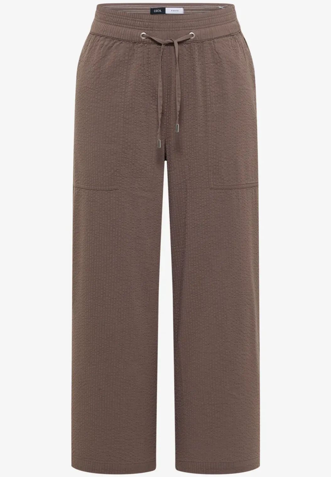 Wide Legs broek in seersucker kwaliteit