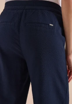 Wide Legs broek in seersucker kwaliteit