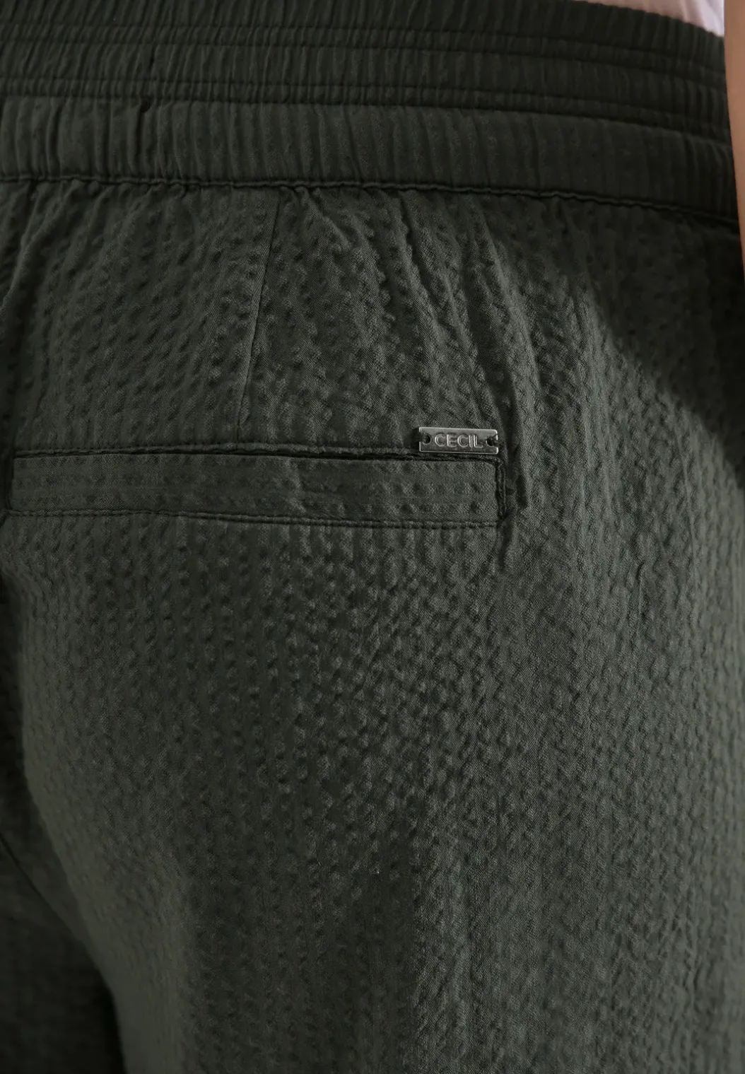 Wide Legs broek in seersucker kwaliteit
