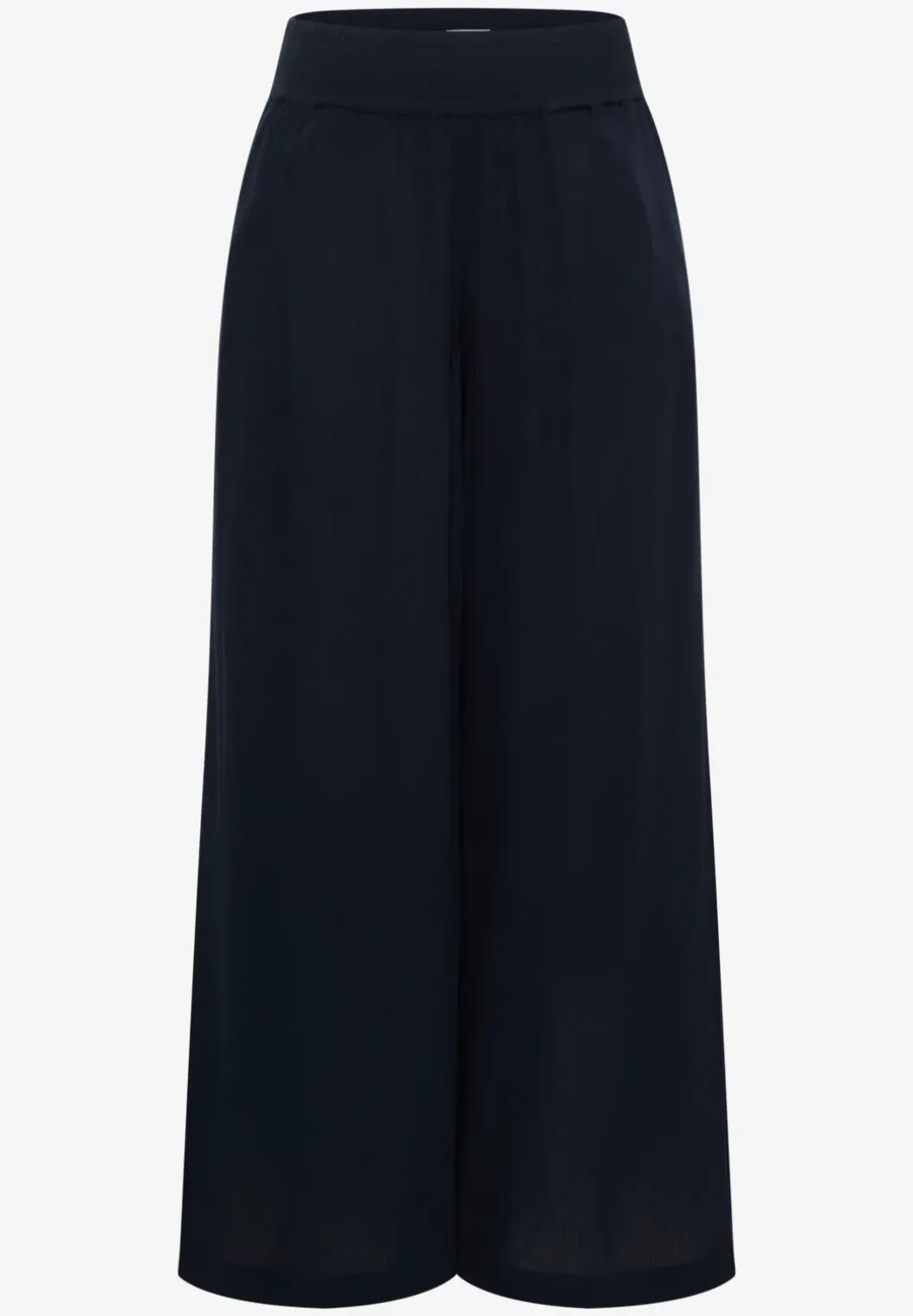 Wide Legs broek met crêpe structuur