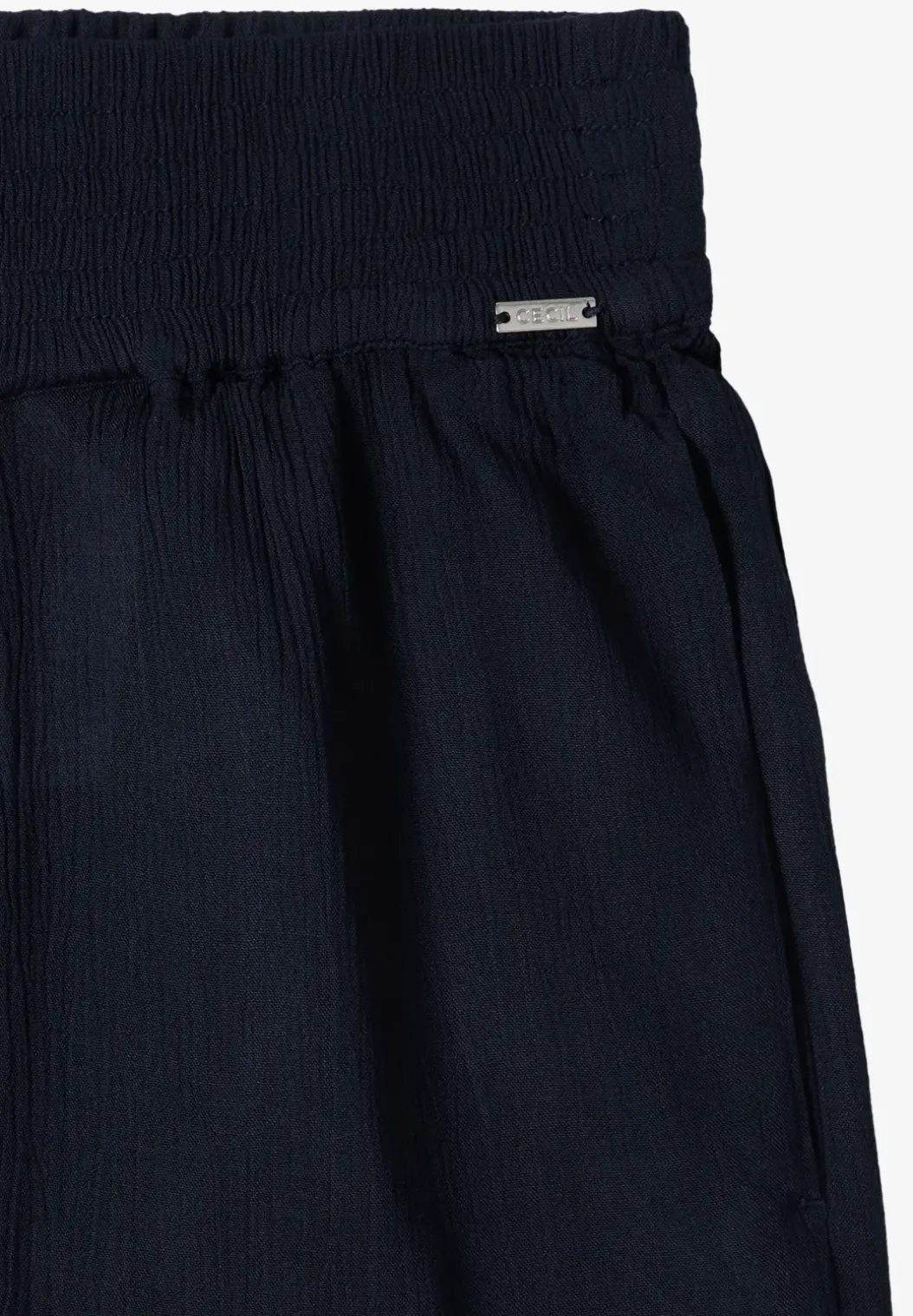 Wide Legs broek met crêpe structuur