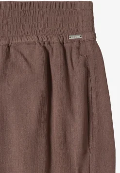 Wide Legs broek met crêpe structuur
