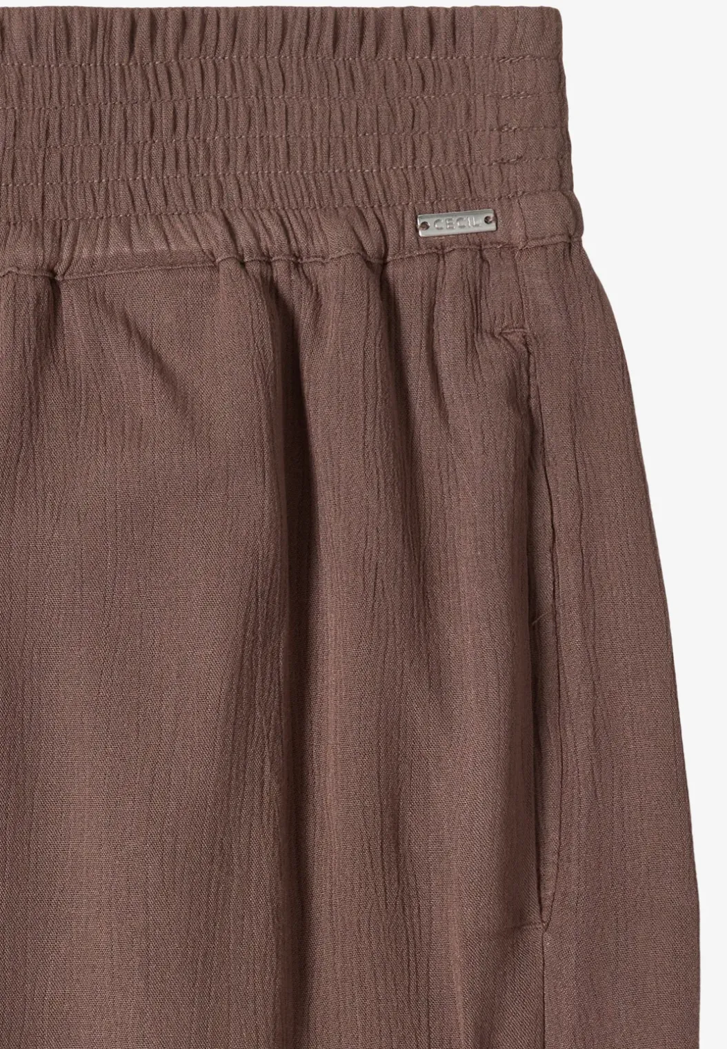 Wide Legs broek met crêpe structuur