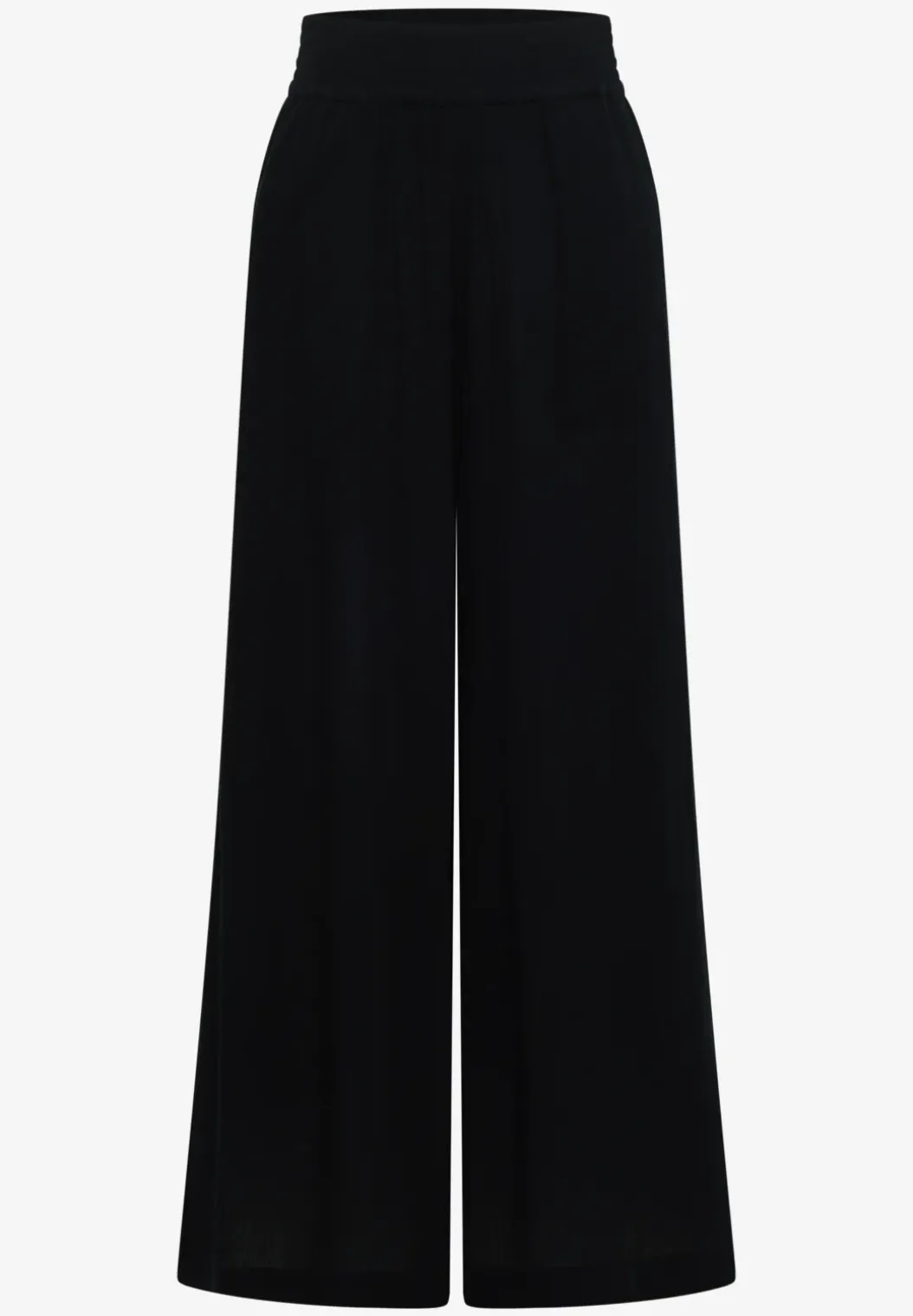 Wide Legs broek met crêpe structuur