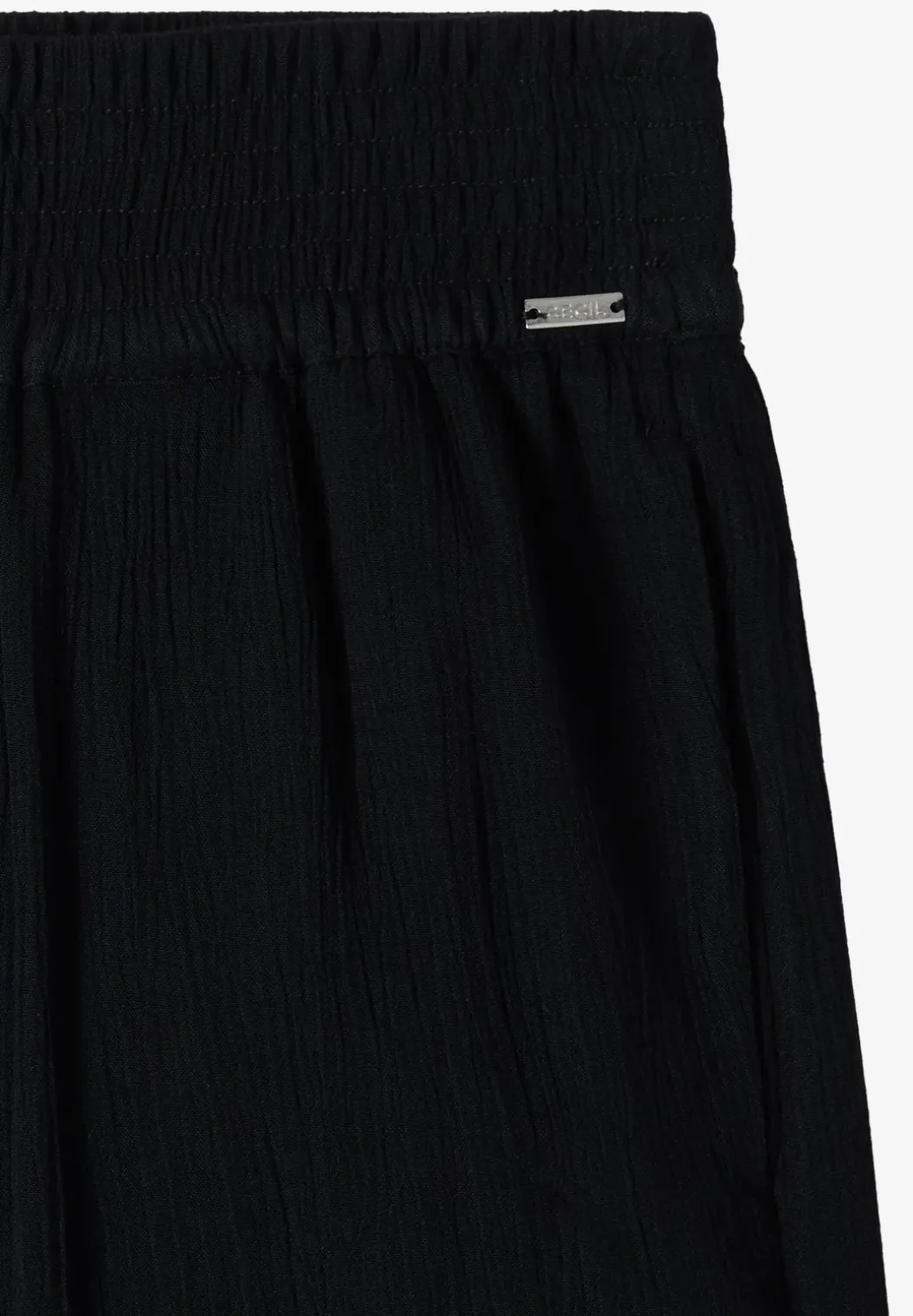 Wide Legs broek met crêpe structuur