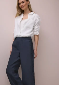 Wide Legs broek met gehaakt band