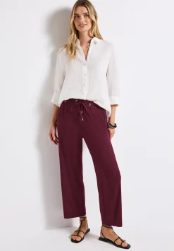 Wide Legs broek met jogg tailleband