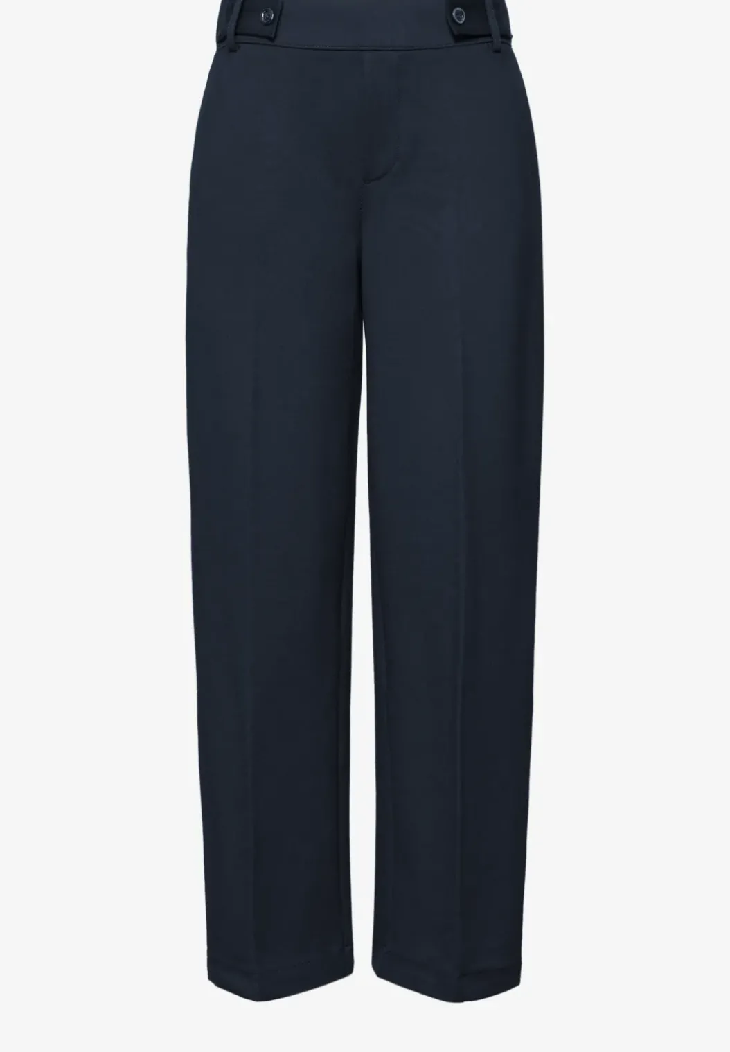 Wide Legs broek met knoopdetail
