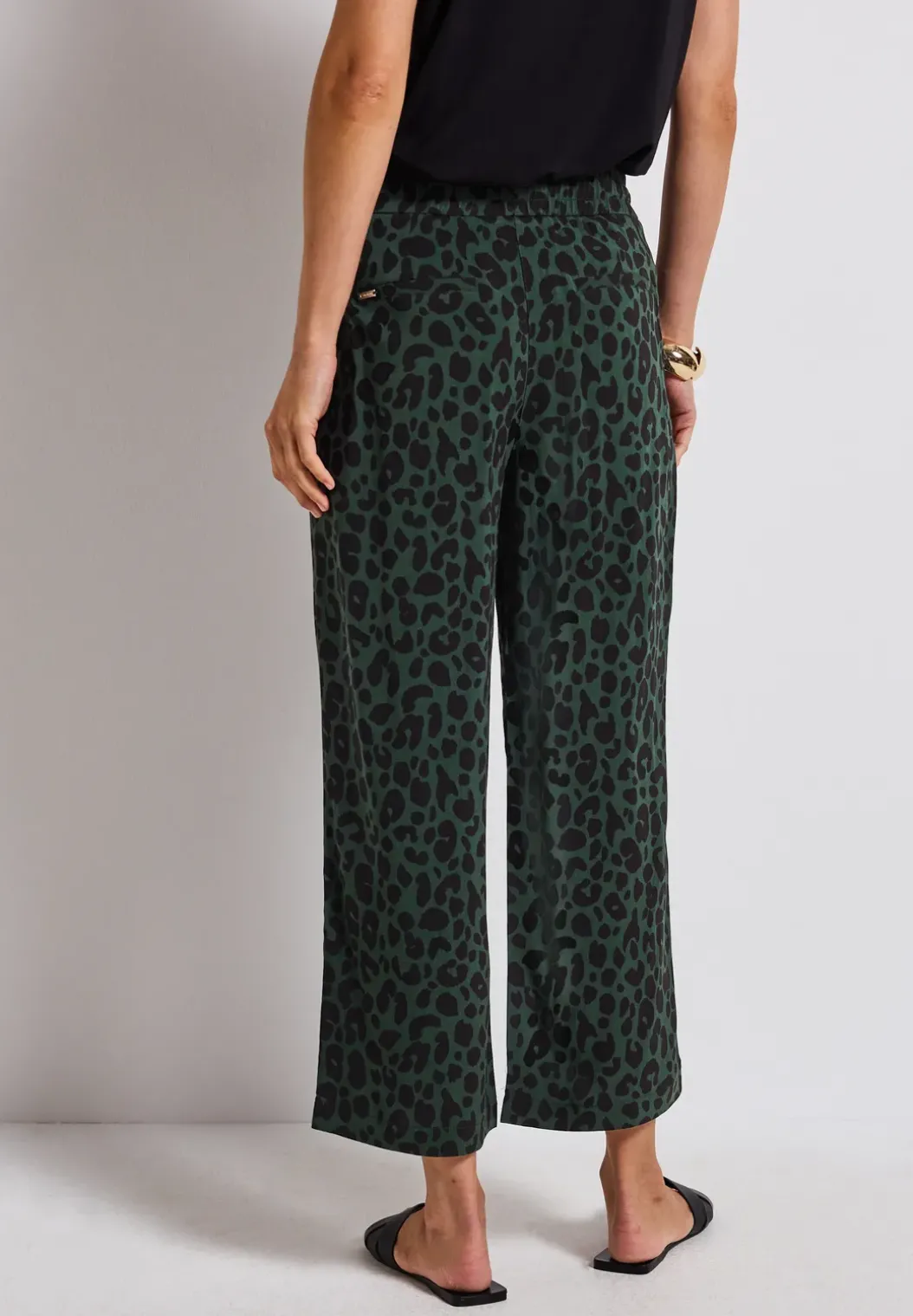 Wide Legs broek met leoprint