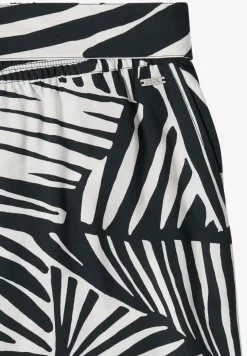 Wide Legs broek met print en riemdetail