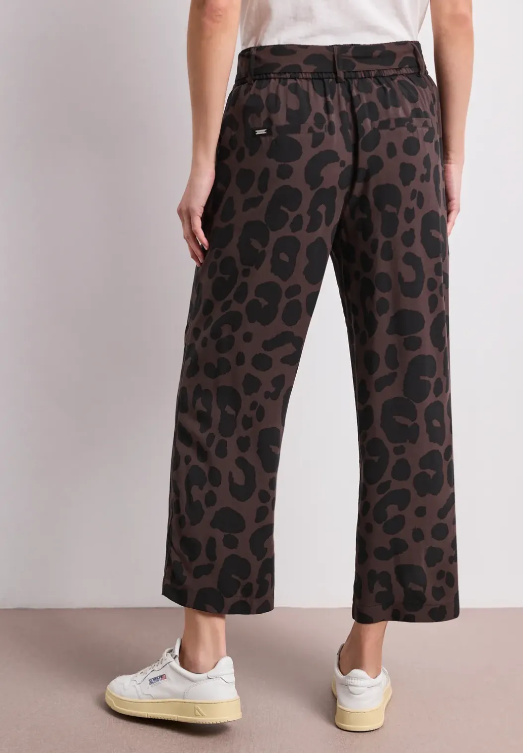 Wide Legs broek met riemdetail