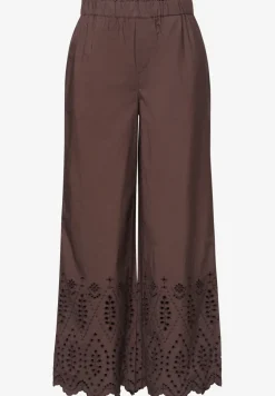 Wide Legs broek met Shiffley borduursel