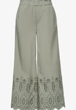 Wide Legs broek met Shiffley borduursel