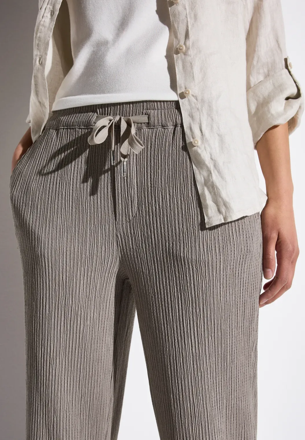 Wide Legs broek met structuur