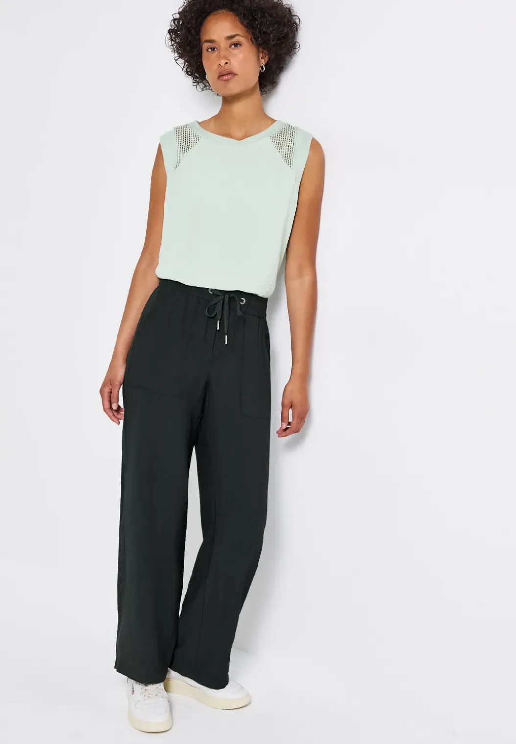 Wide Legs crêpe broek