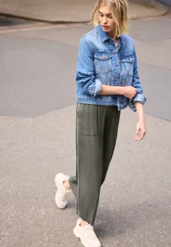 Wide Legs culottes in een Loose Fit met biezen