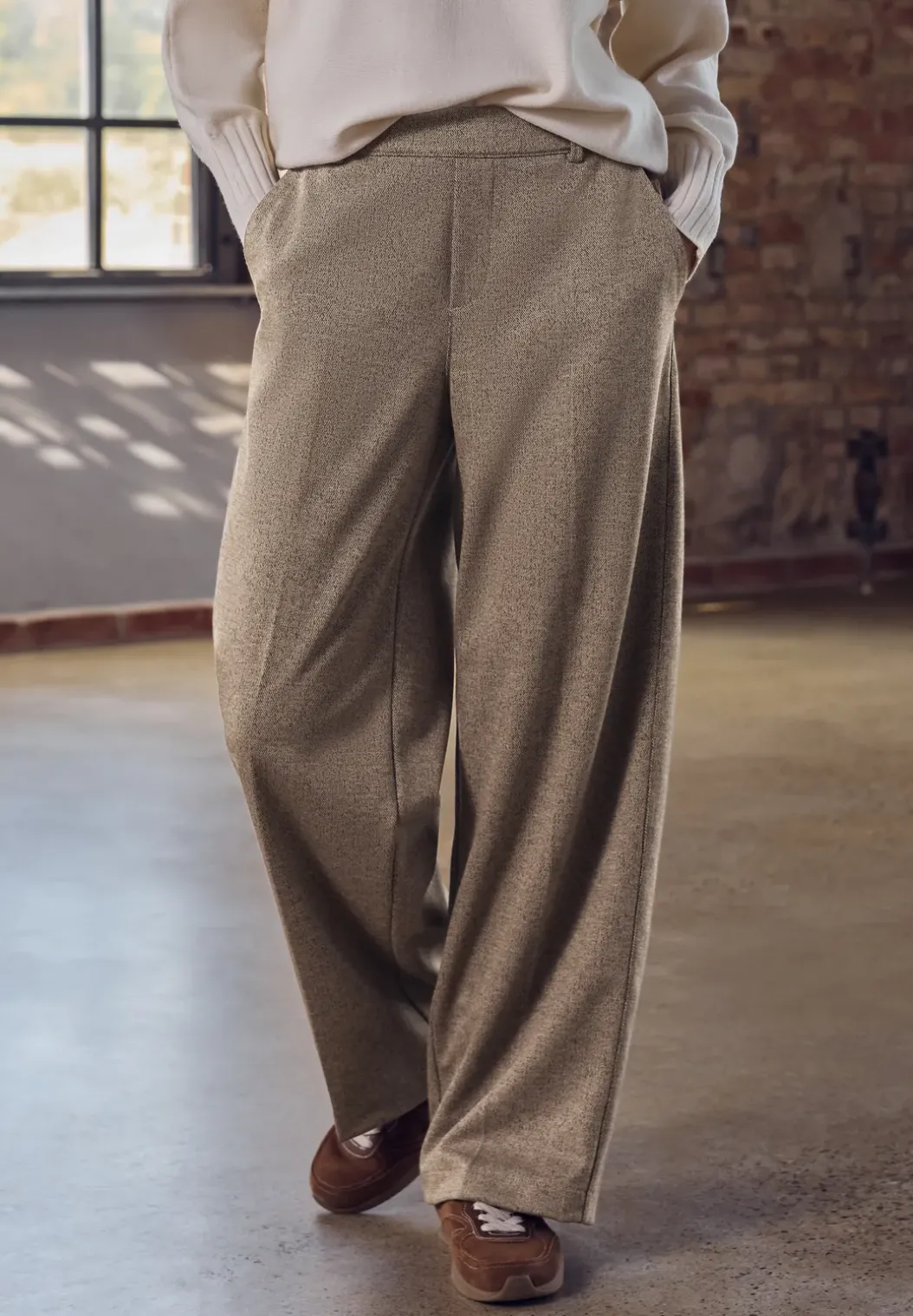Wide Legs gemêleerde broek