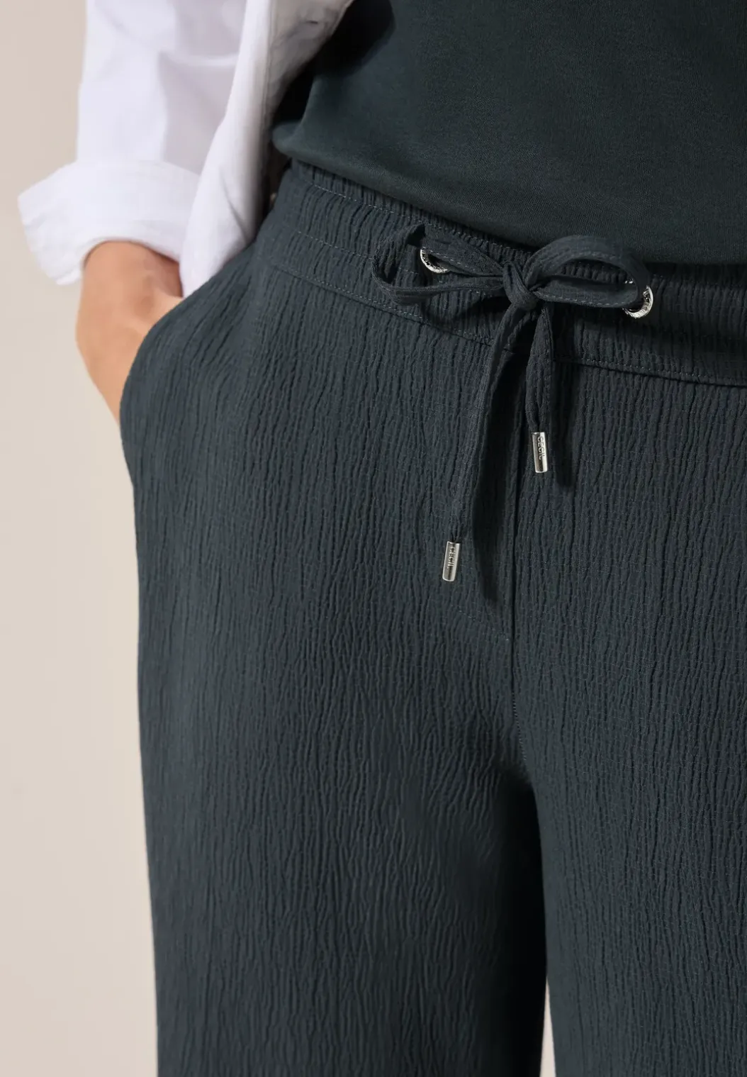 Wide Legs gestructureerde broek