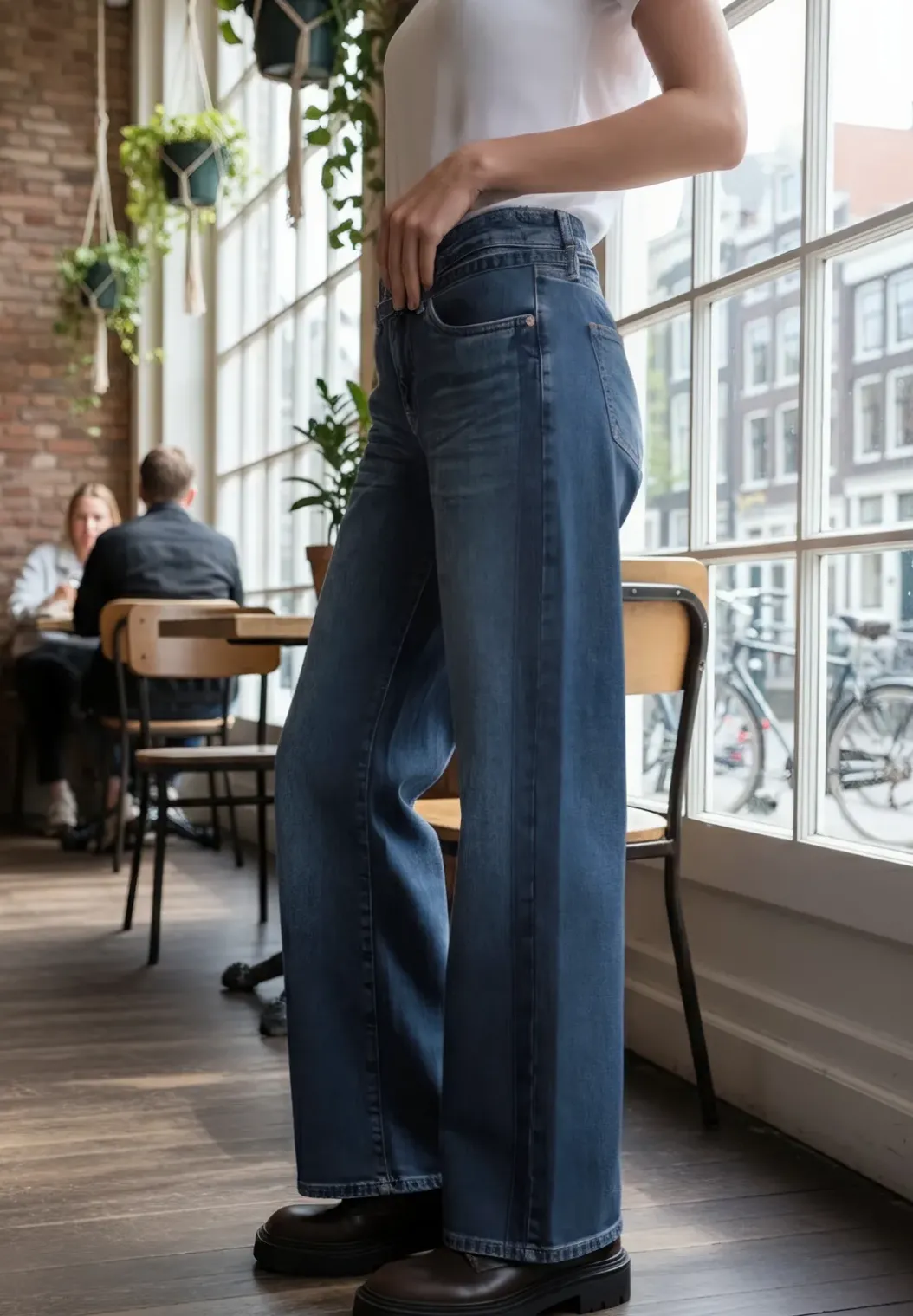 Wide Legs jeans met detail