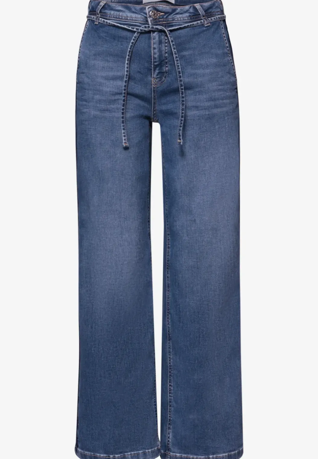Wide Legs jeans met riemdetail