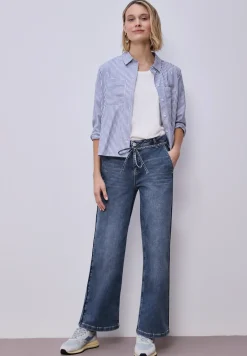 Wide Legs jeans met riemdetail