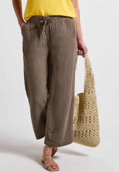 Wide Legs mousseline broek