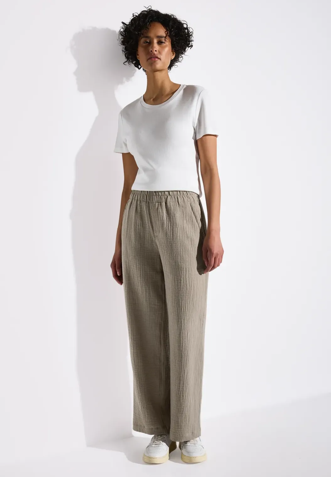 Wide Legs mousseline broek
