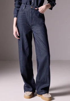 Wijde denim broek