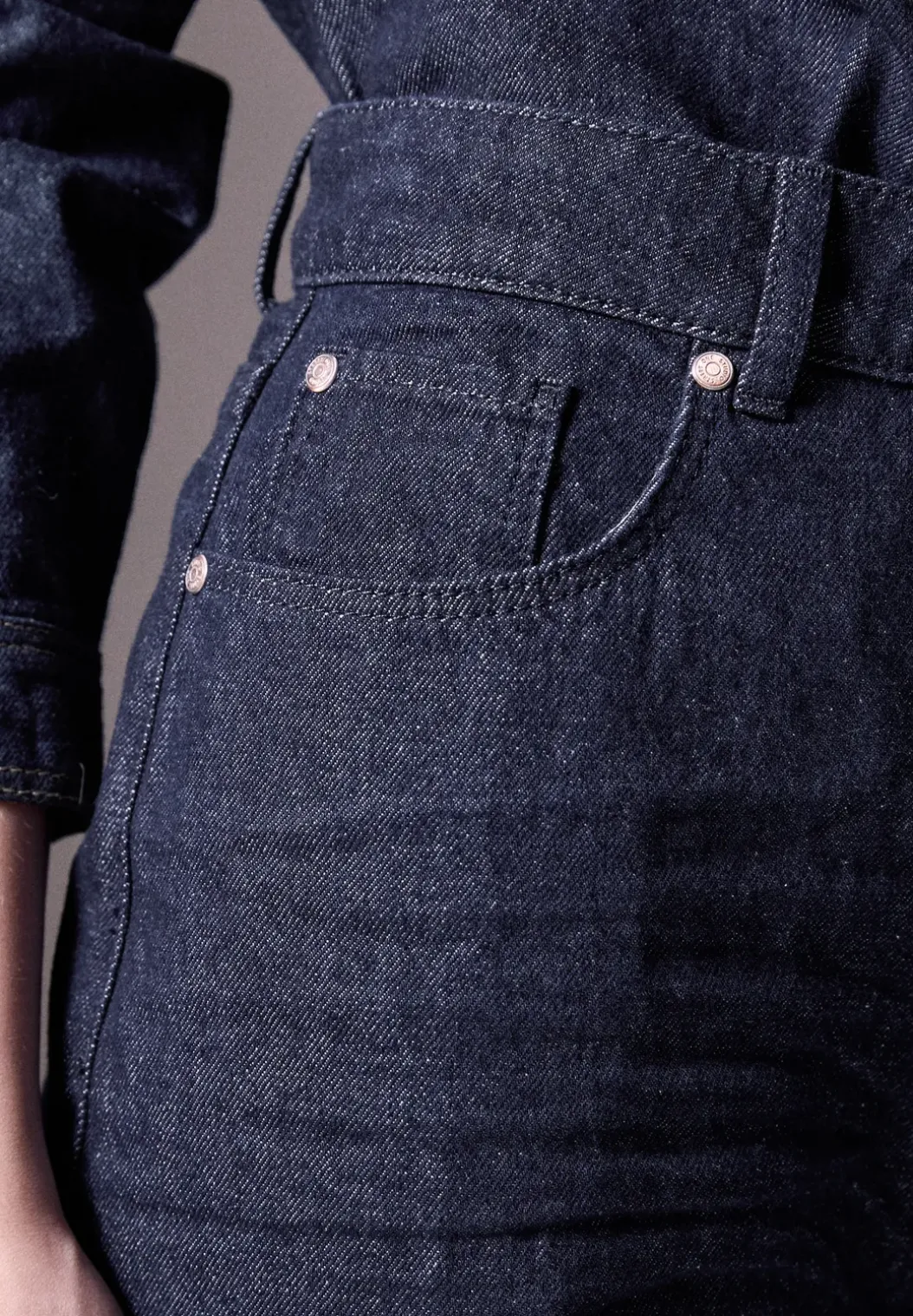 Wijde denim broek