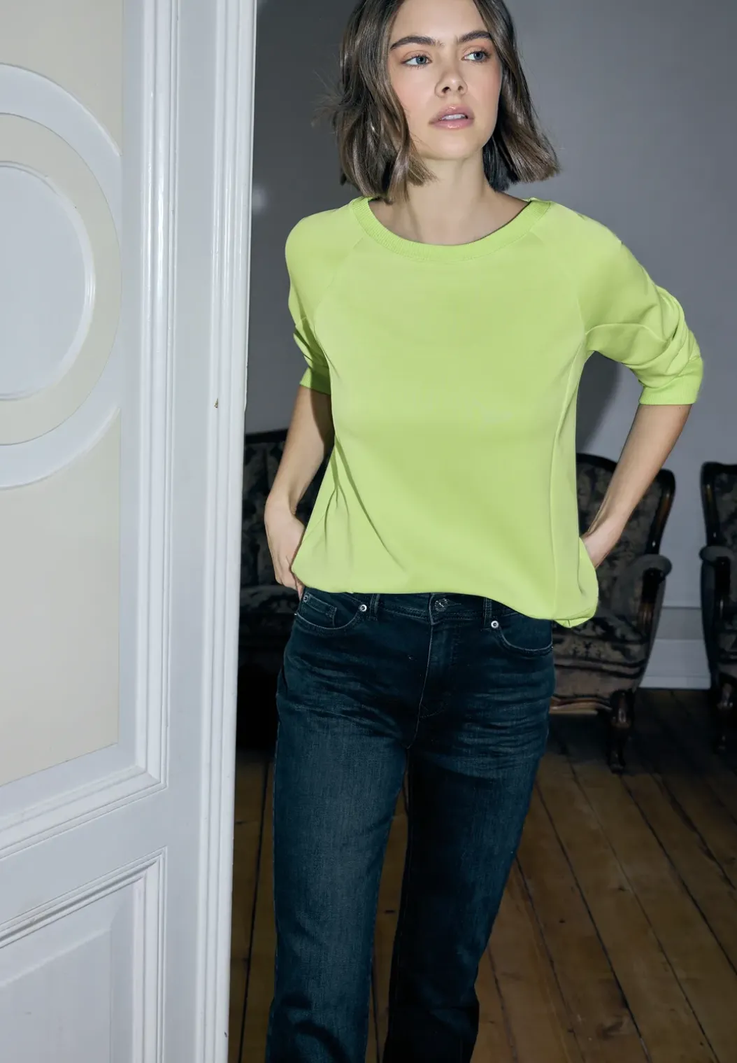 Zacht Shirt met geribde details