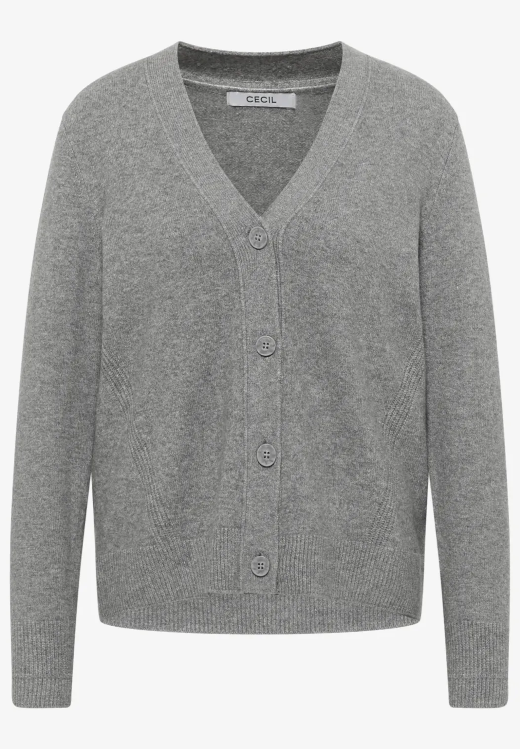 Zacht vest met V-hals