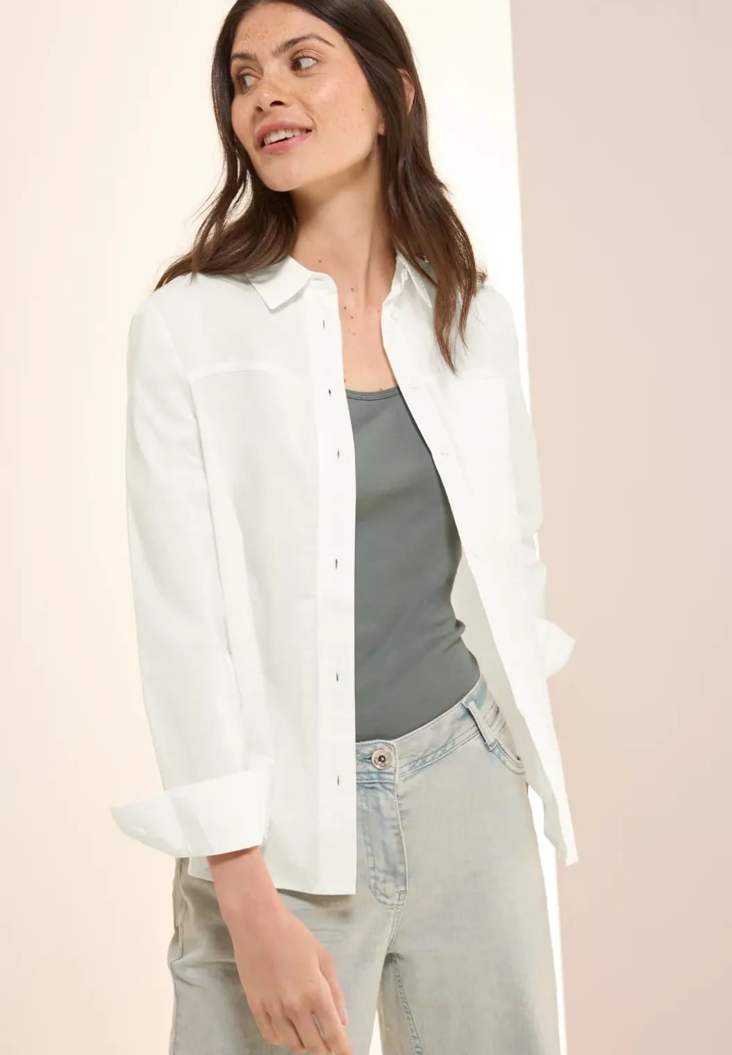 Zomerse overhemdblouse